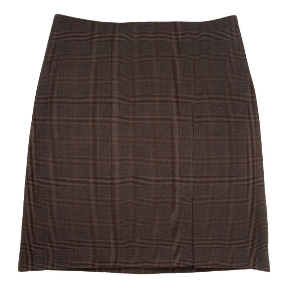 Rachel Zoe Dresses & Skirts - Rachel Zoe Skirt Women’s Size 2 Brown Plaid Lined Pencil Mini Skirt Zip Closure